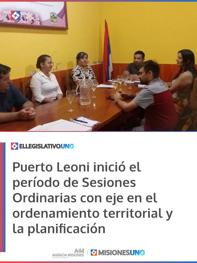 Puerto Leoni inició el período de Sesiones Ordinarias con eje en el ordenamiento territorial y la planificación